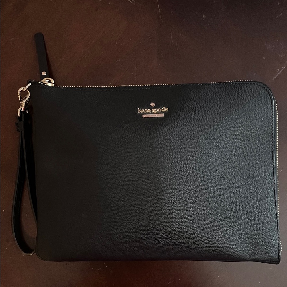 Kate Spade Black Leather Clutch